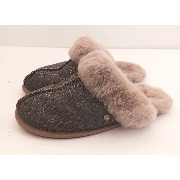 UGG Sufflette ll Scuff Slipper Caviar Metallic Gray Sheepskin Cuff / Lining US 6 - Picture 11 of 11